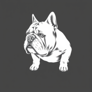 White Ink Bulldog Tattoo