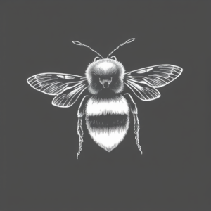 White Ink Bumblebee Tattoo