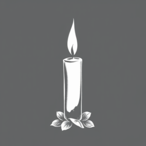 White Ink Candle Tattoo