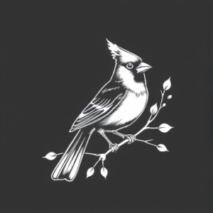 White Ink Cardinal Tattoo