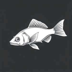 White Ink Catfish Tattoo