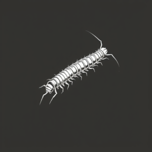 White Ink Centipede Tattoo