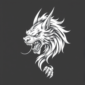 White Ink Cerberus Tattoo