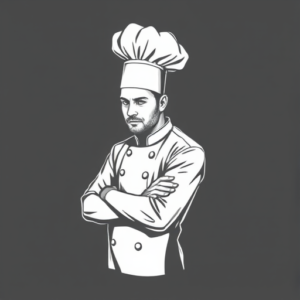 White Ink Chef Tattoo