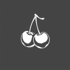 White Ink Cherry Tattoo