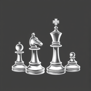 White Ink Chess Tattoo