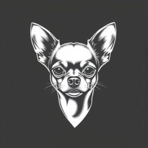 White Ink Chihuahua Tattoo