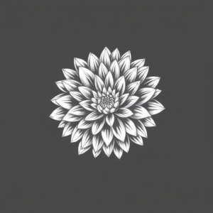 White Ink Chrysanthemum Tattoo