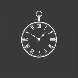 White Ink Clock Tattoo