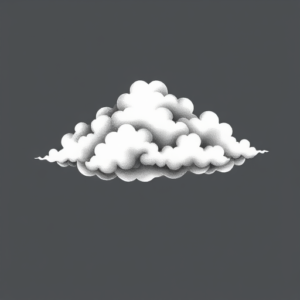 White Ink Cloud Tattoo