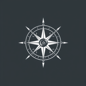 White Ink Compass Tattoo