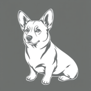 White Ink Corgi Tattoo