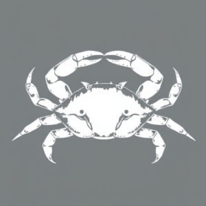 White Ink Crab Tattoo