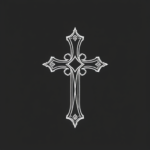 White Ink Cross Tattoo