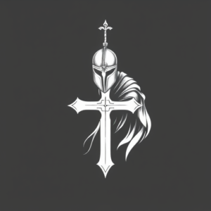 White Ink Crusader Tattoo