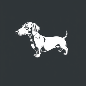 White Ink Dachshund Tattoo