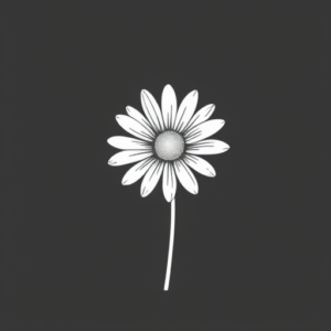 White Ink Daisy Tattoo