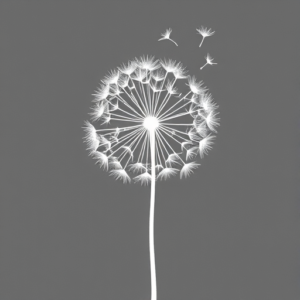 White Ink Dandelion Tattoo