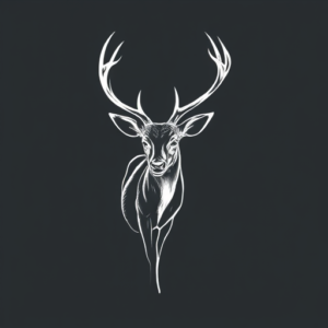 White Ink Deer Tattoo