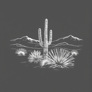 White Ink Desert Tattoo
