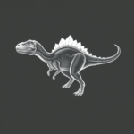 White Ink Dinosaur Tattoo