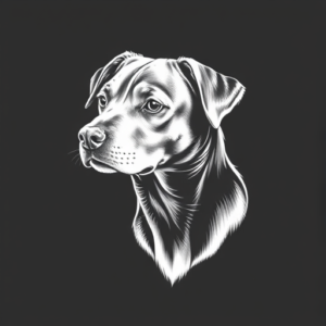 White Ink Dog Tattoo