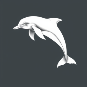White Ink Dolphin Tattoo