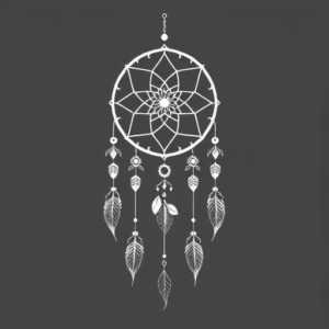 White Ink Dreamcatcher Tattoo