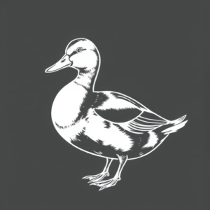 White Ink Duck Tattoo