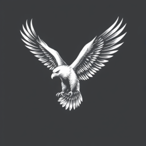 White Ink Eagle Tattoo