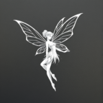 White Ink Fairy Tattoo