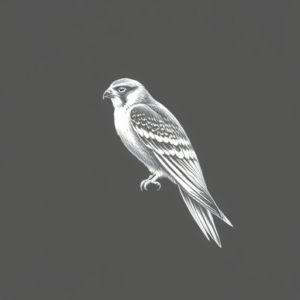 White Ink Falcon Tattoo