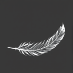 White Ink Feather Tattoo