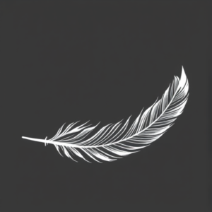 White Ink Feather Tattoo