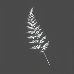 White Ink Fern Tattoo