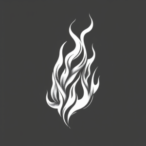 White Ink Fire Tattoo