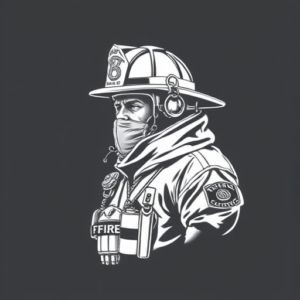 White Ink Firefighter Tattoo
