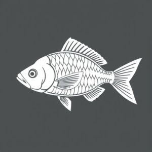 White Ink Fish Tattoo