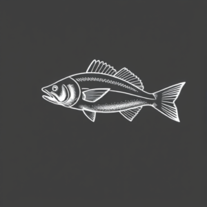 White Ink Fishing Tattoo