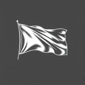 White Ink Flag Tattoo