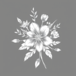 White Ink Floral Tattoo