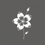 White Ink Flower Tattoo