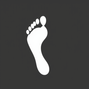 White Ink Footprint Tattoo