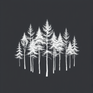 White Ink Forest Tattoo