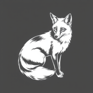 White Ink Fox Tattoo