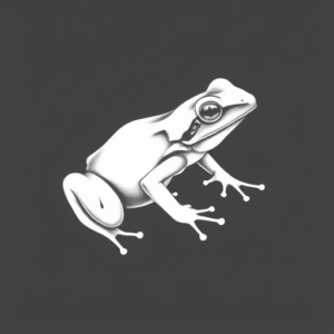 White Ink Frog Tattoo