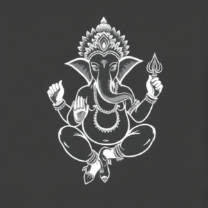 White Ink Ganesha Tattoo