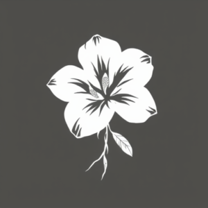 White Ink Gardenia Tattoo