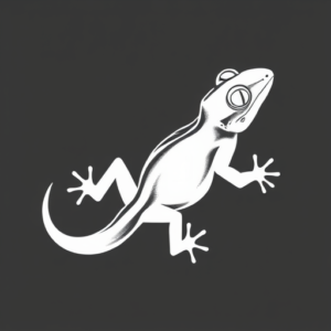 White Ink Gecko Tattoo