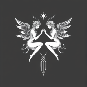 White Ink Gemini Tattoo